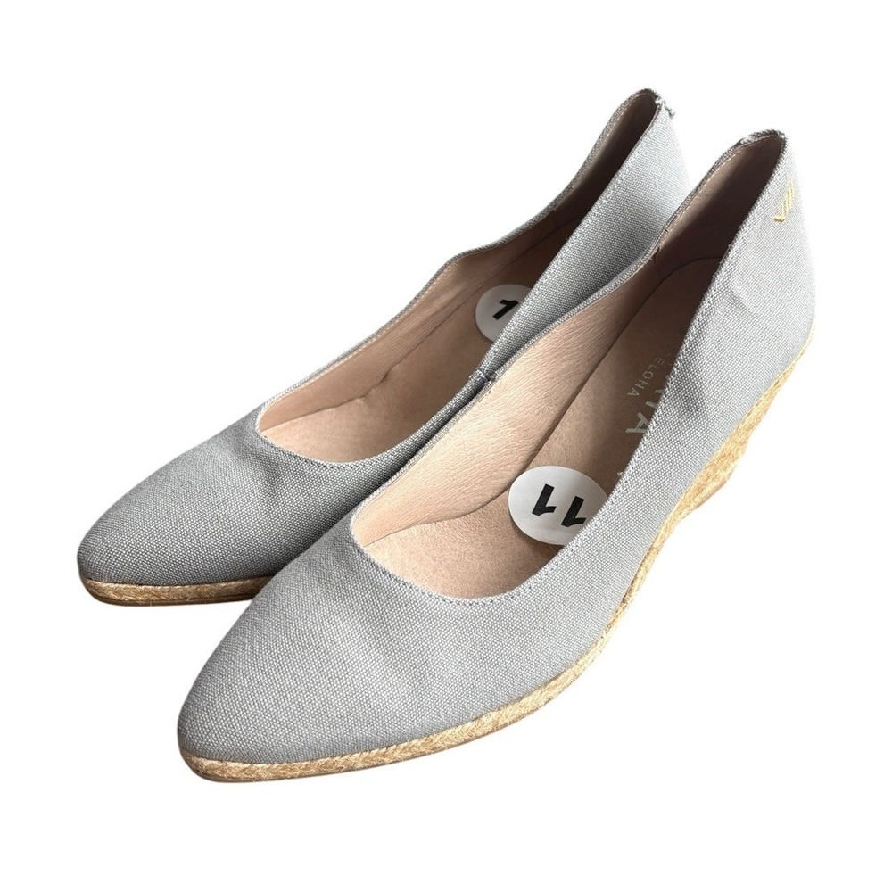 Viscata Barcelona Gray Canvas Wedge Espadrilles‎ Size 42 (US 11)